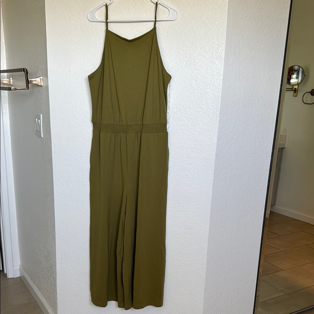 a new day Green Jumpsuit with Wide-Leg Design